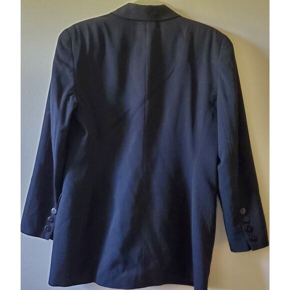 Jones New York Women's Black Wool Blazer Jacket Size 12 Made In USA - Picture 7 of 13